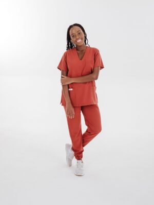 Rust Scrub Jogger Pants