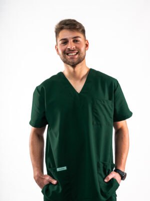 Forest Green Scrub Top