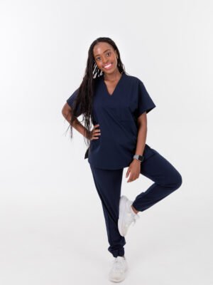 Dark Navy Scrub Jogger Pants