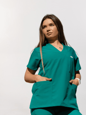 Teal Scrub Top