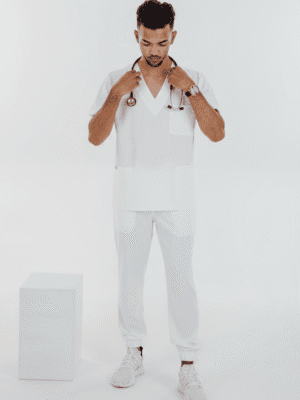 White Scrub Top
