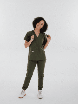 Olive Green Scrub Jogger Pants