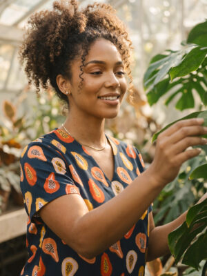 Papaya Scrub Top